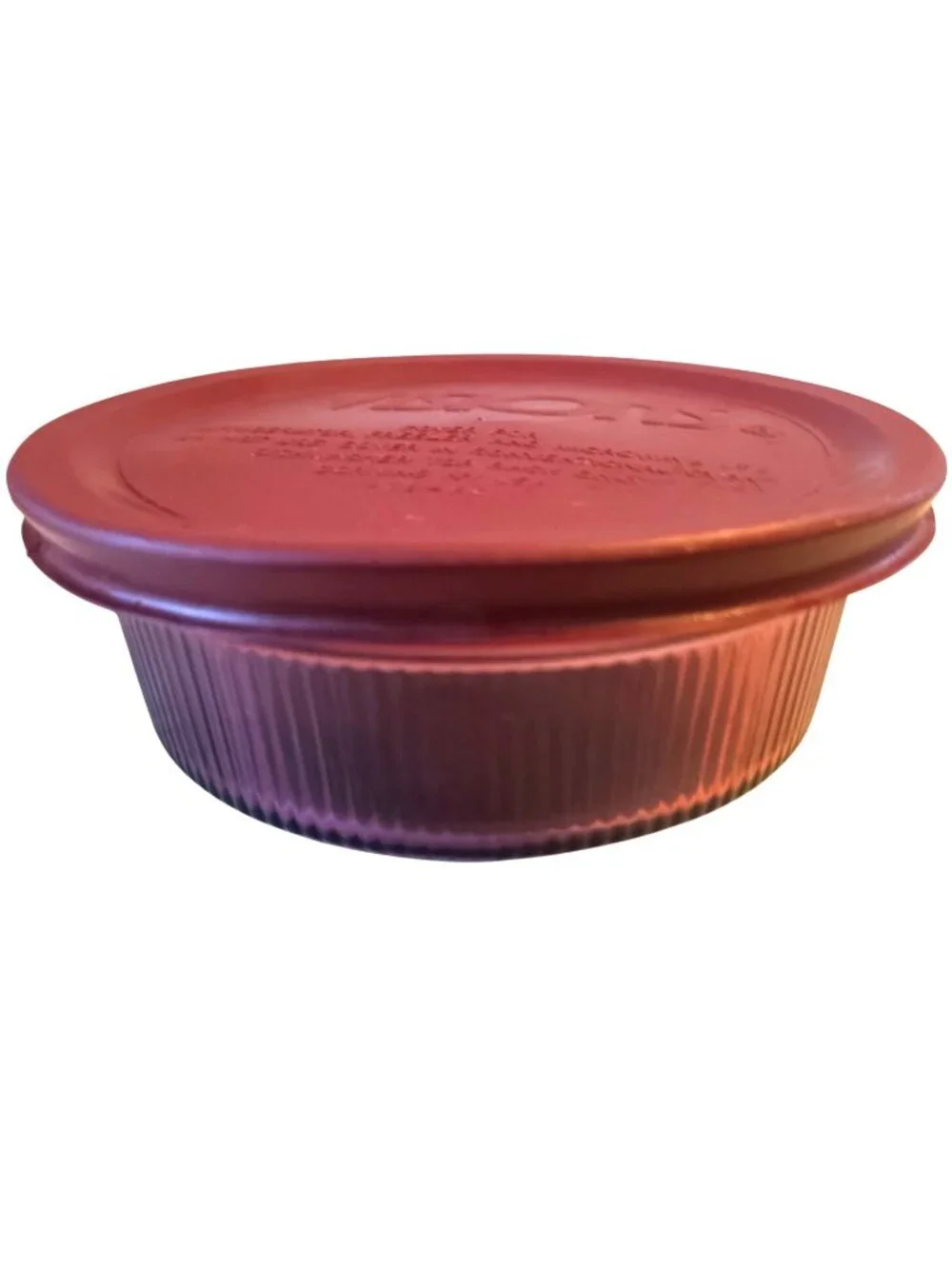 Vintage Corning Visions Small 1 pt 450 ml Casserole Dish C-16-B Cranberry w/ Lid